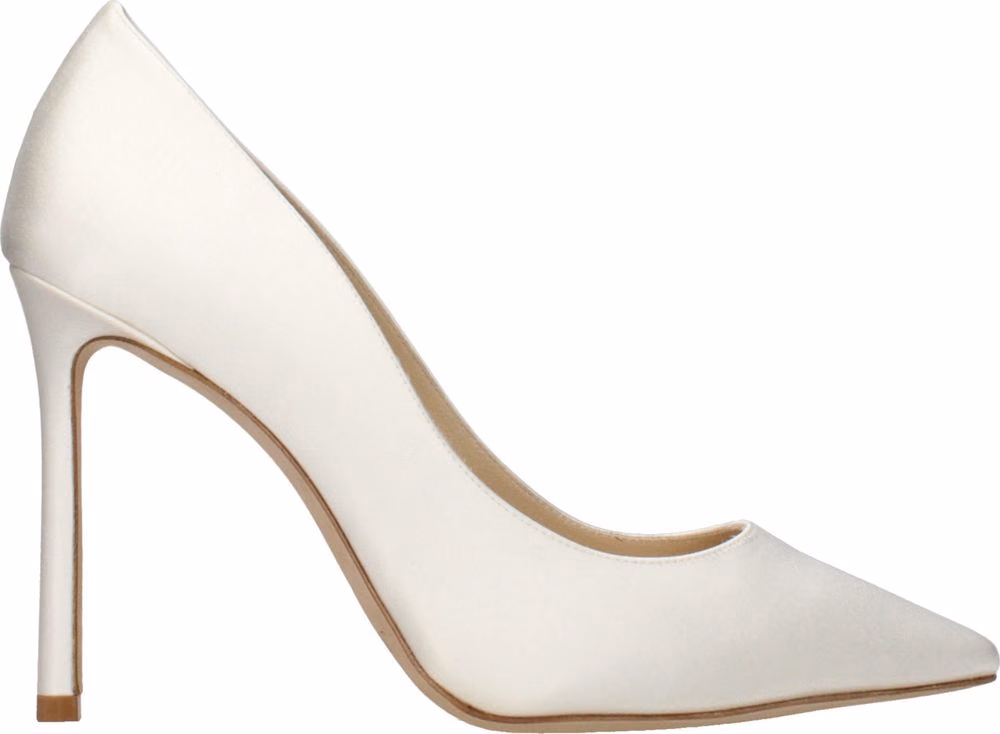 Jimmy Choo Beige Satin Platform Pumps