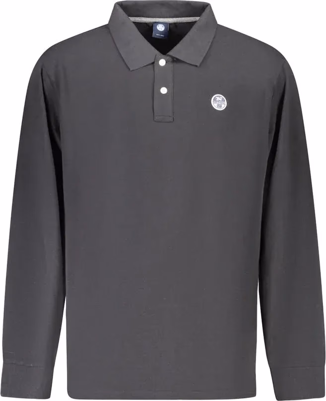 North Sails Black Cotton Men Polo Shirt