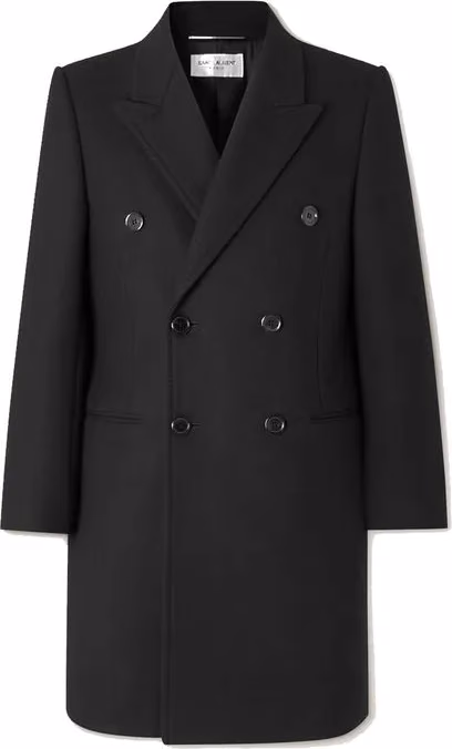 Saint Laurent Black Wool Coat