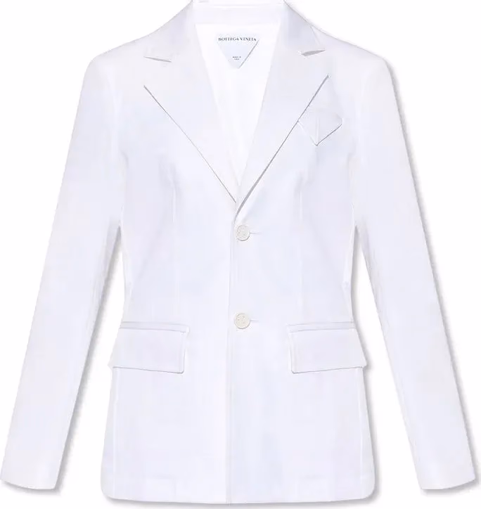 Bottega Veneta White Cotton Blazer