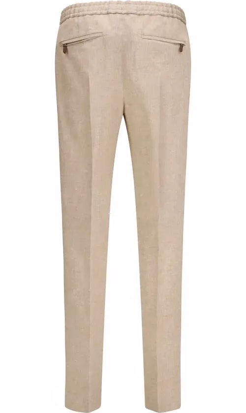 PT Torino Beige Linen Casual Pants