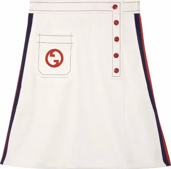 Gucci White Polyester Mini Skirt