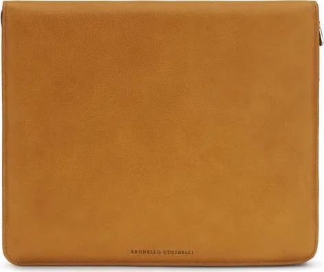 Brunello Cucinelli Brown Calf Leather Bos Taurus Wallet