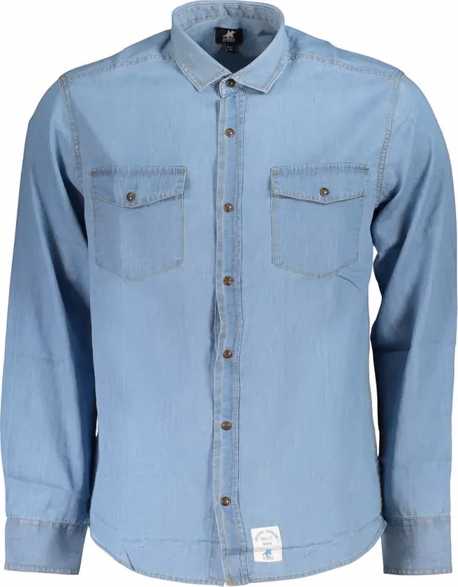 U.S. Grand Polo Azzurro Cotton Mens Shirt
