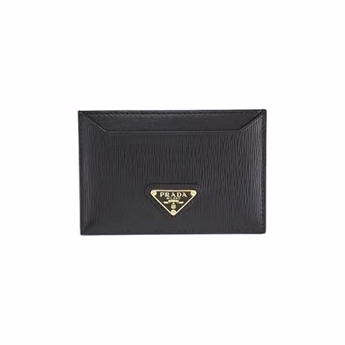 Prada Black Calfskin Cardholder
