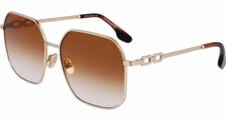 Victoria Beckham Gold Metal Sunglasses