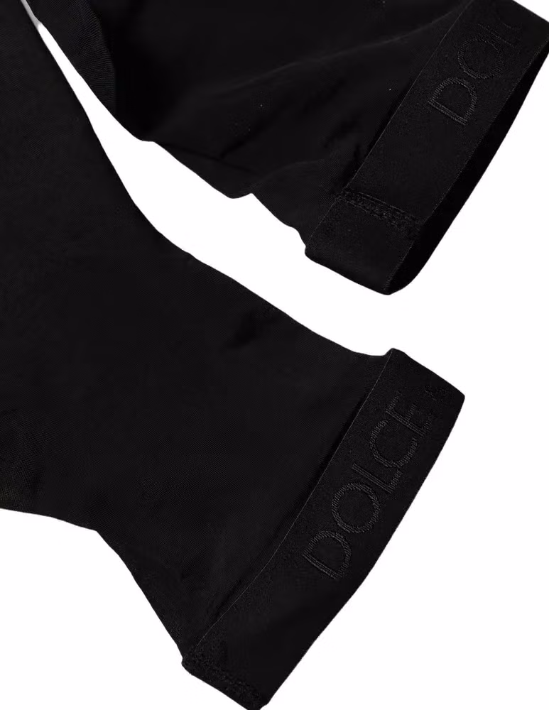 Dolce & Gabbana Black Sheer Nylon Thigh High Stockings Socks