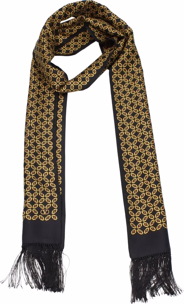 Valentino Garavani Black Silk Foulard