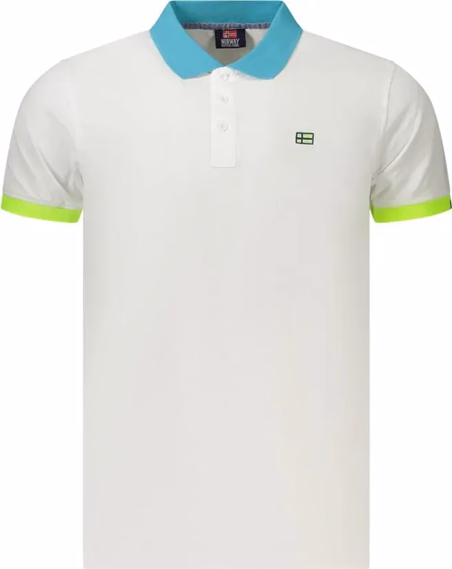 Norway 1963 Bianco Cotton Men's Polo