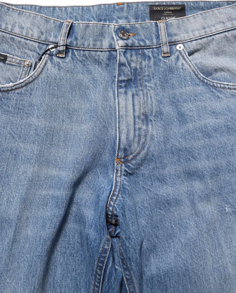 Dolce & Gabbana Light Blue Washed MidWaist Classic Denim Jeans