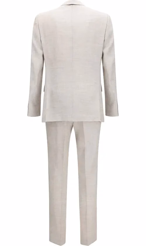 Hugo Boss Black Gray Linen Two-Piece Suit