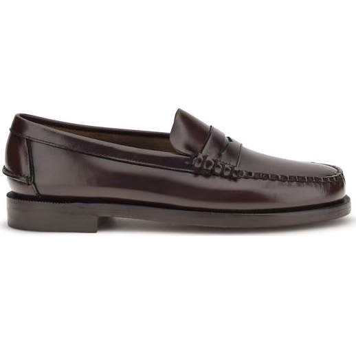 Sebago Brown Calf Leather Bos Taurus Slip-On Loafers