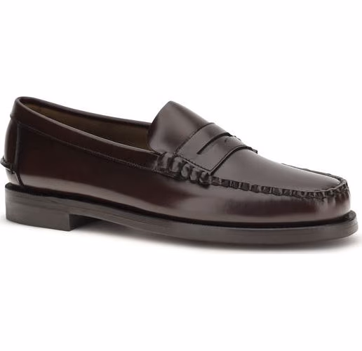 Sebago Brown Calf Leather Bos Taurus Slip-On Loafers