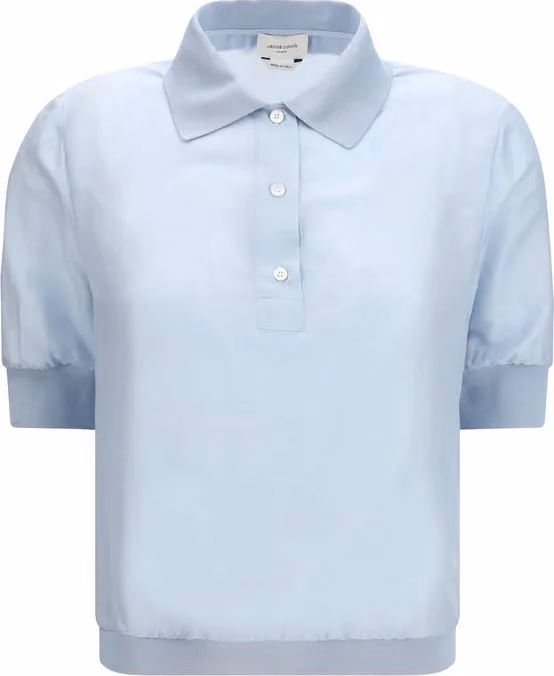 Jacob Cohen Blue Wool Oves Aries Shortsleeve Shirt