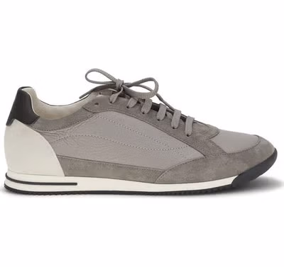 Gray Calf Leather Bos Taurus Sneakers