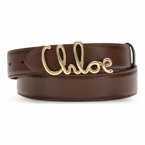 Chloé Brown Calf Leather Bos Taurus Regular Belt