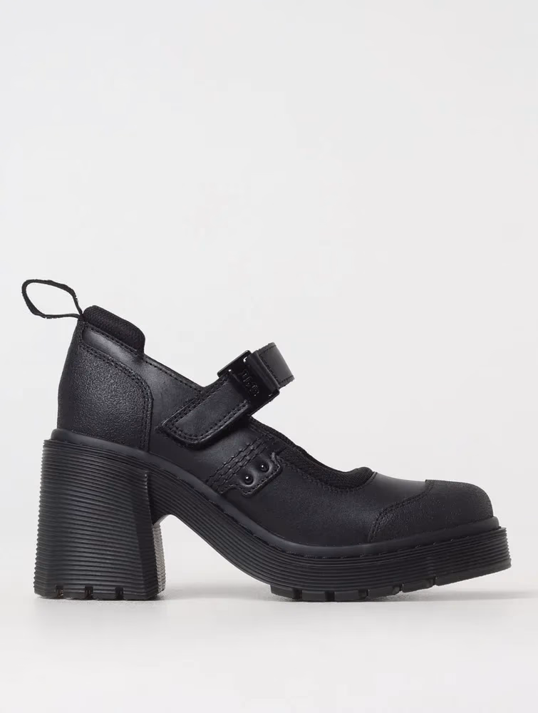 Dr. Martens Black Leather Platform Pumps