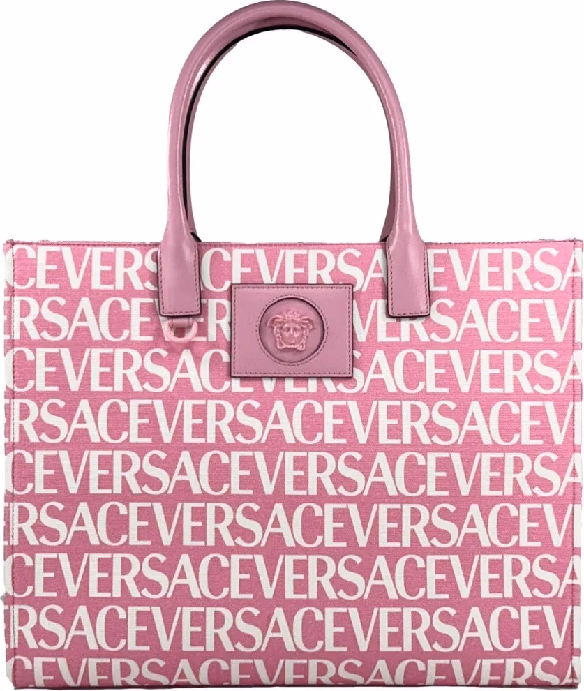 Versace Versace Medusa Large Canvas Large Tote Bag Baby Pink