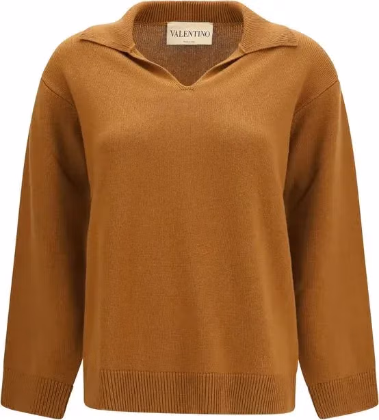 Valentino Garavani Brown Cashmere Sweater
