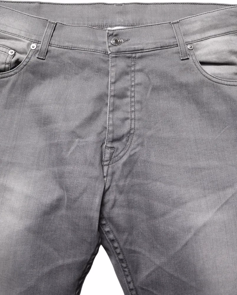 GF Ferre Gray Washed Mid Waist Straight Men Denim Trouser Jeans