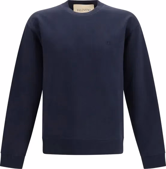 Valentino Garavani Blue Cotton Sweatshirt