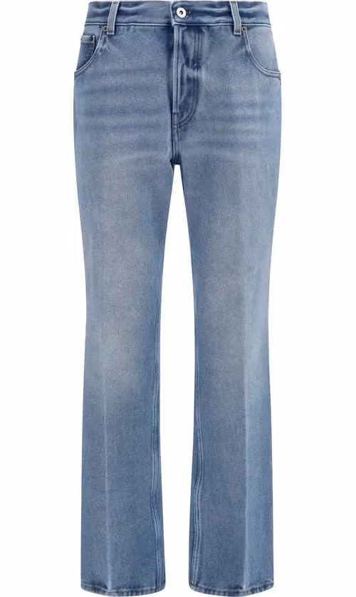 Miu Miu Blue Cotton Relaxed Fit Jeans