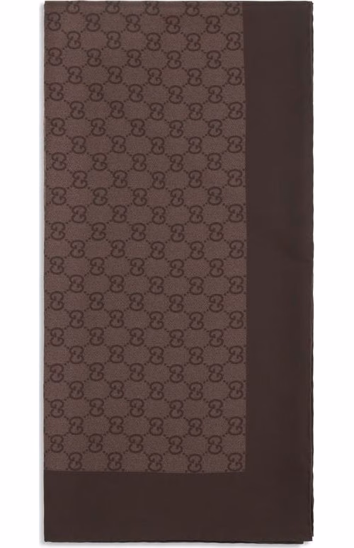Gucci Brown Silk Foulard