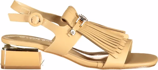 Laura Biagiotti Beige Polyurethane Women's Sandal