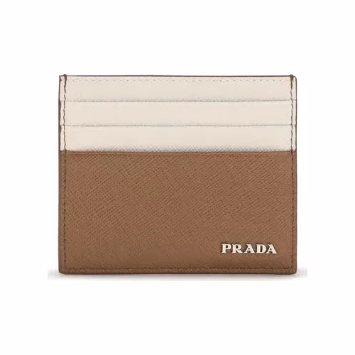 Prada Beige Calf Leather Bos Taurus Wallet