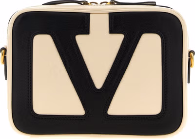 Bicolor Lamb Leather Crossbody Bag