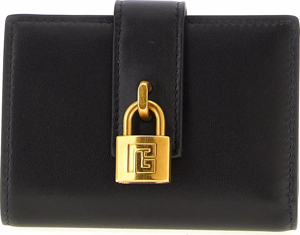 Balmain Black Lamb Leather Cardholder