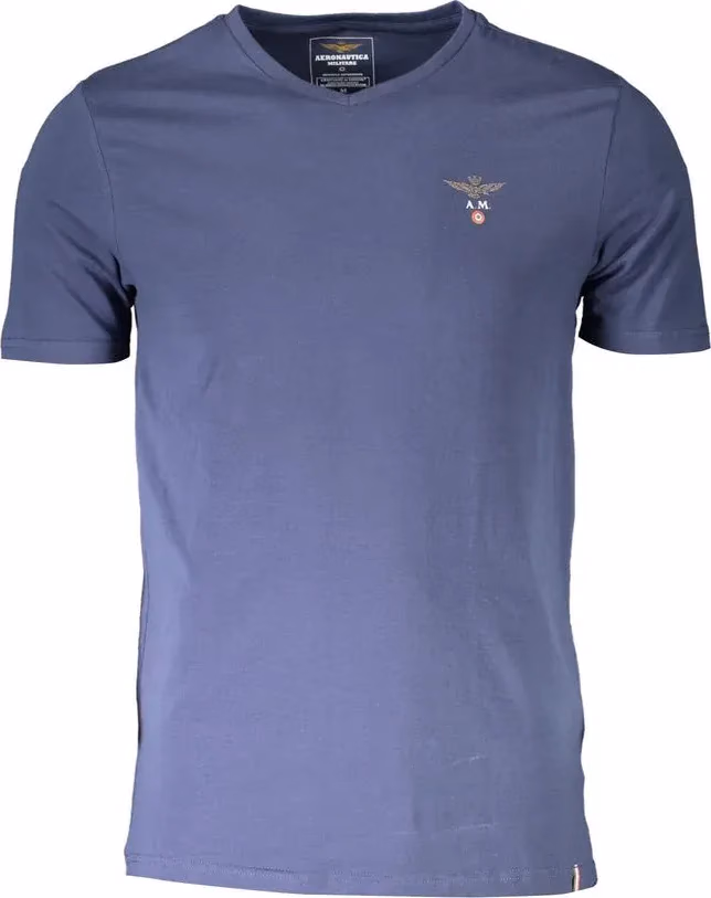 Aeronautica Militare Blue Cotton Men's T-Shirt