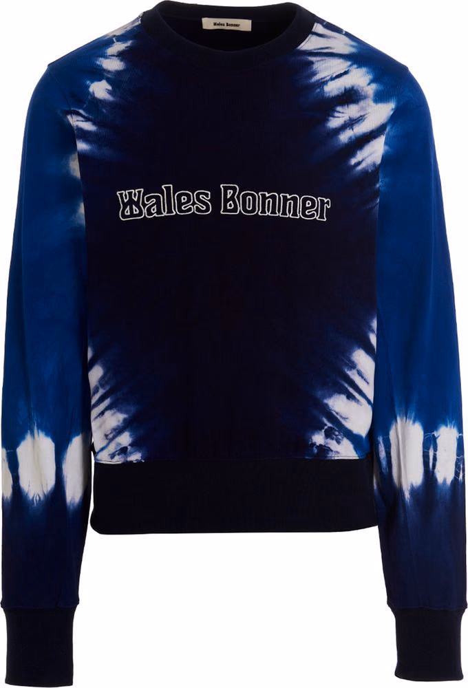 WALES BONNER Blue Cotton Sweatshirt