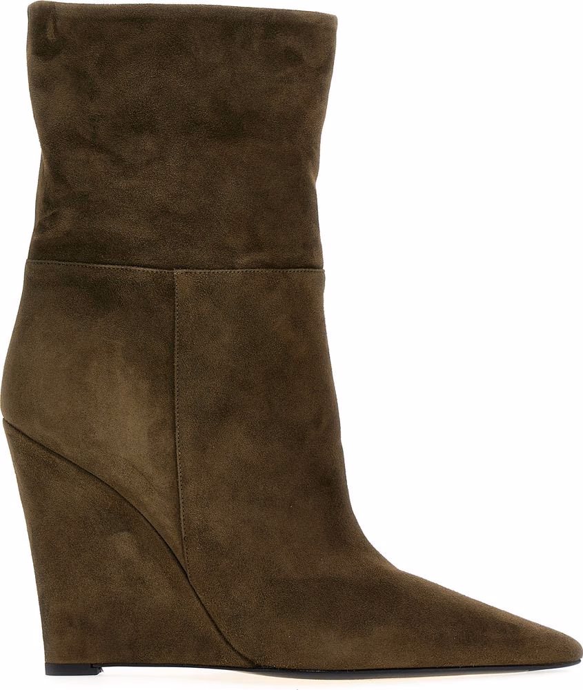 ALEVÌ Bicolor Suede Leather Ankle Boots