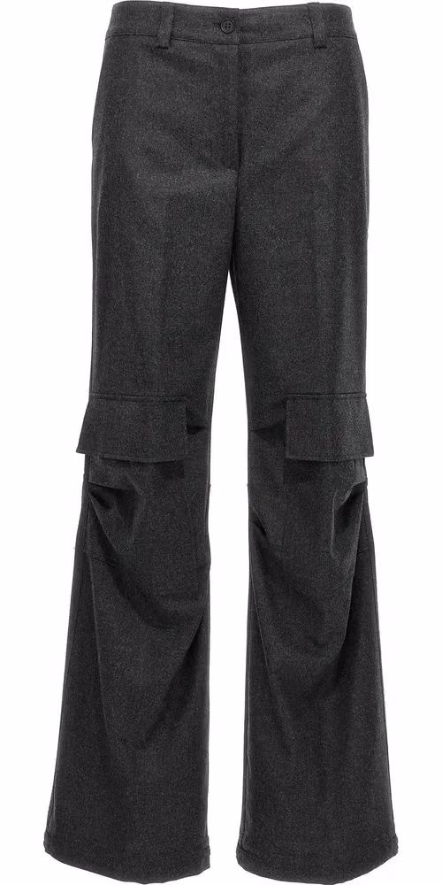 P.A.R.O.S.H. Gray Virgin Wool Cargo Pants