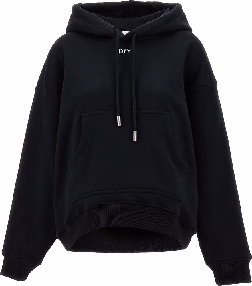 Off-White Black Cotton Hoodie