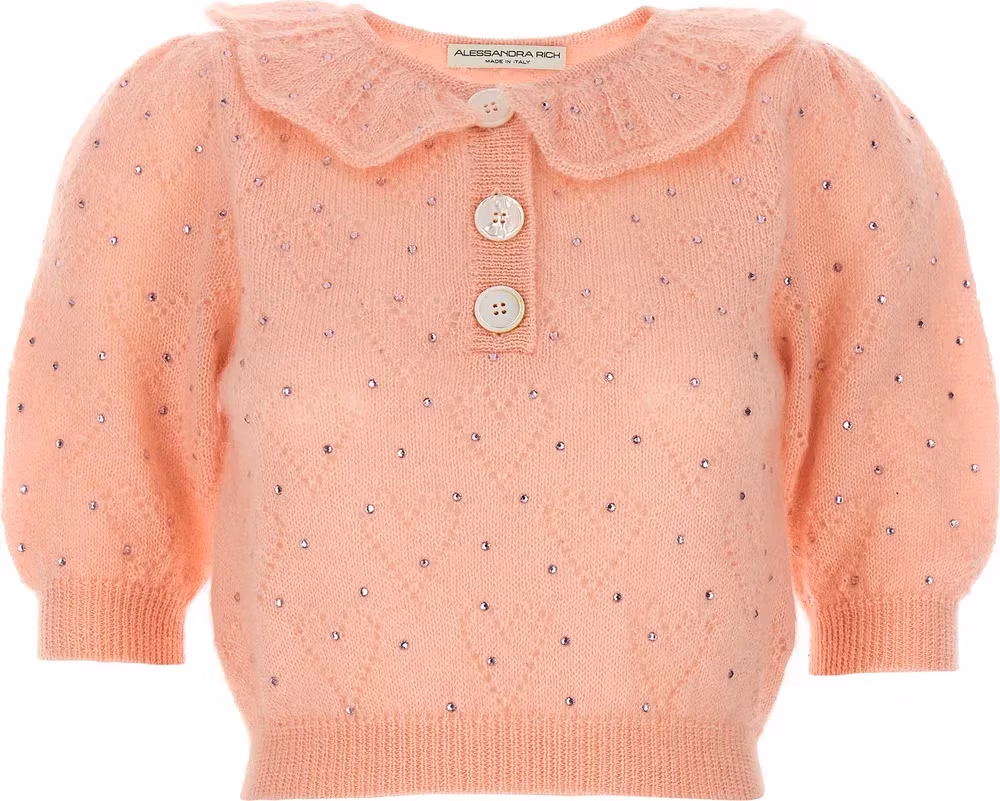 Alessandra Rich Multicolor Wool Cardigan