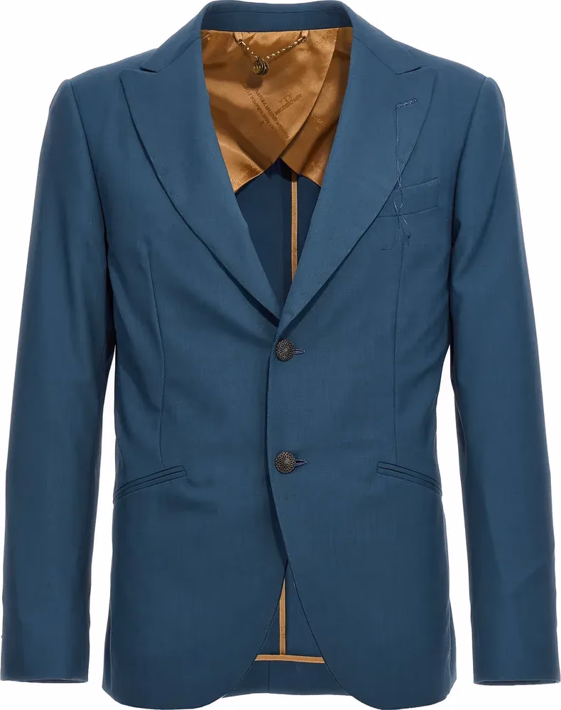 MAURIZIO MIRI Blue Wool Blazer