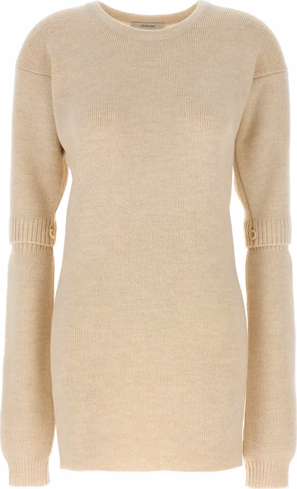 Lemaire White Acetate Short Dress