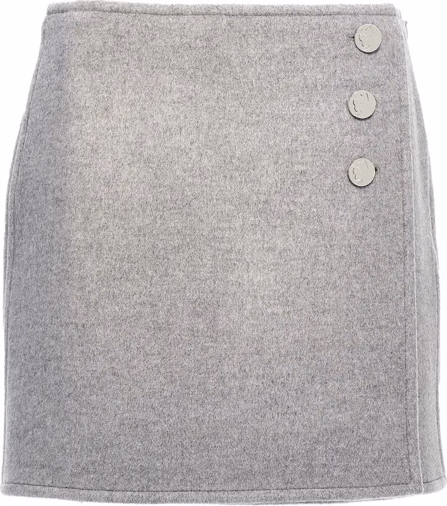 Tory Burch Gray Wool Long Skirt