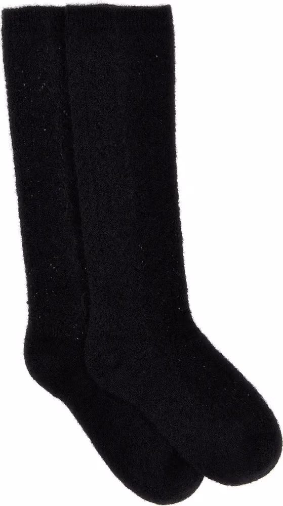 Valentino Garavani Black Wool Socks