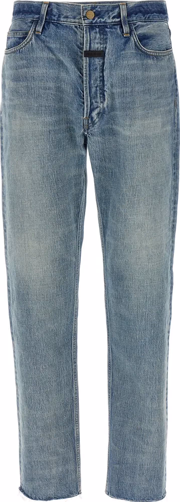Fear Of God Blue Cotton Straight-Leg Jeans