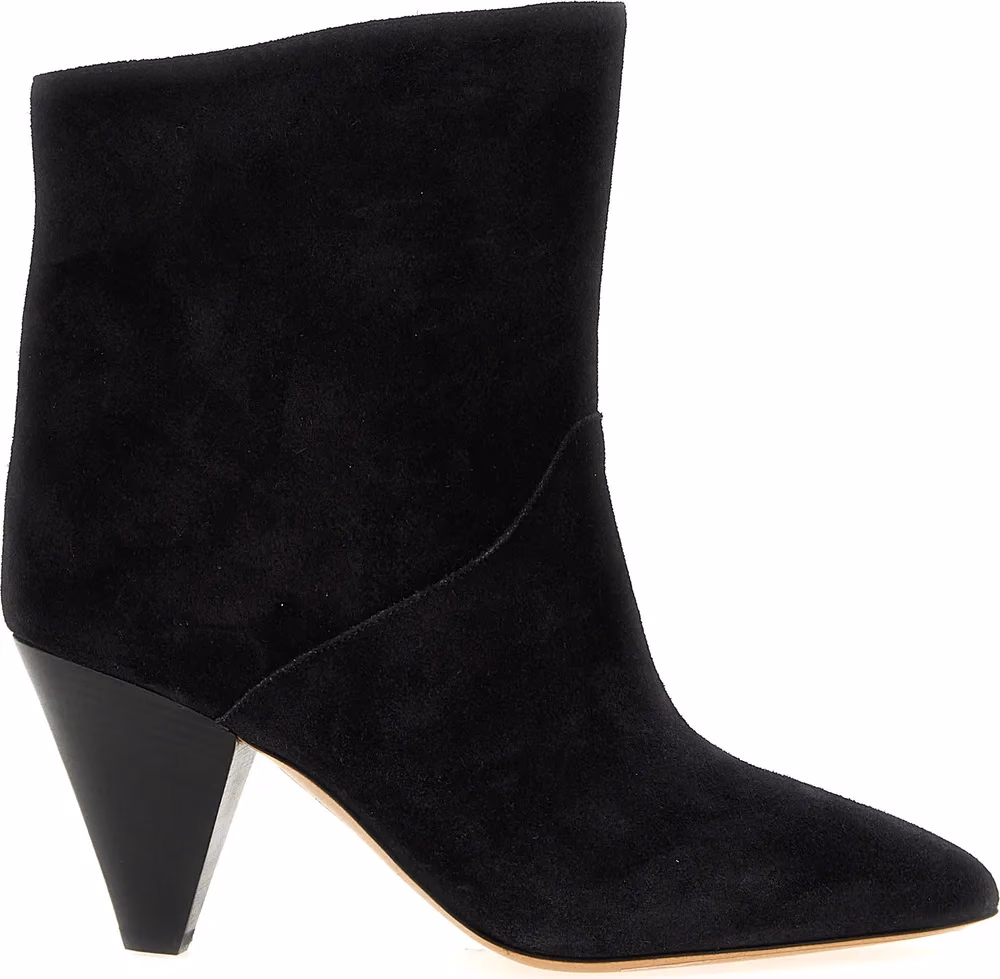 Isabel Marant Black Calfskin Ankle Boots