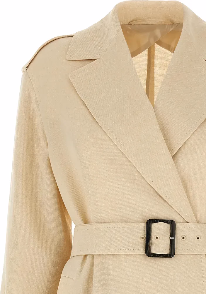 Max Mara Beige Flax Coat