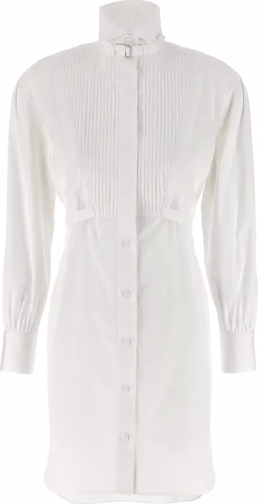 Alexander McQueen White Cotton Midi Dress