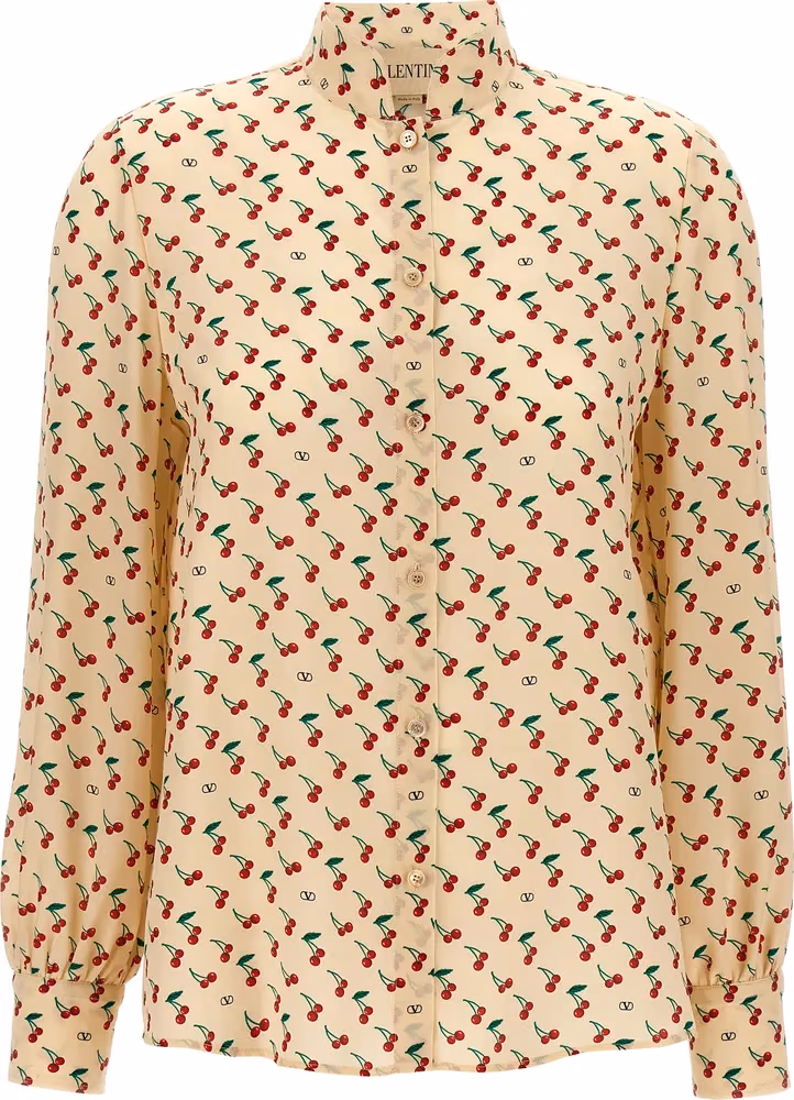 Valentino Garavani Beige Silk Blouse