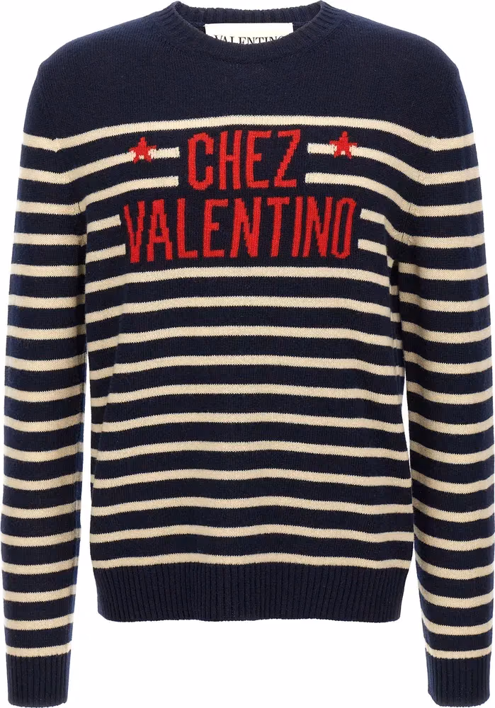 Valentino Garavani Blue Virgin Wool Cardigan