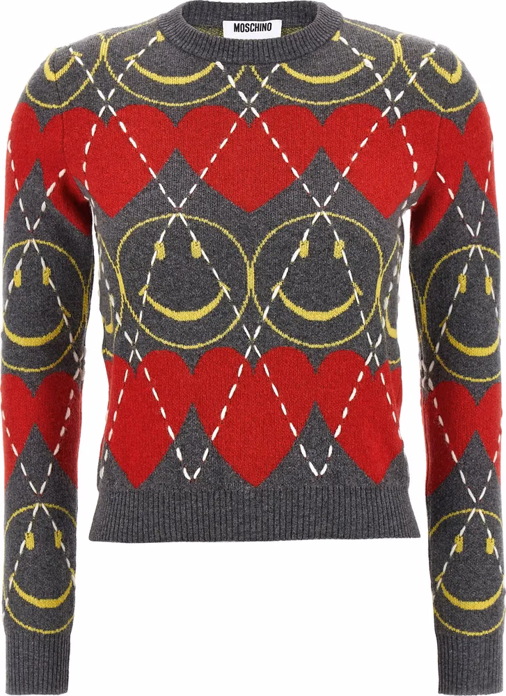 Moschino Multicolor Wool Cardigan