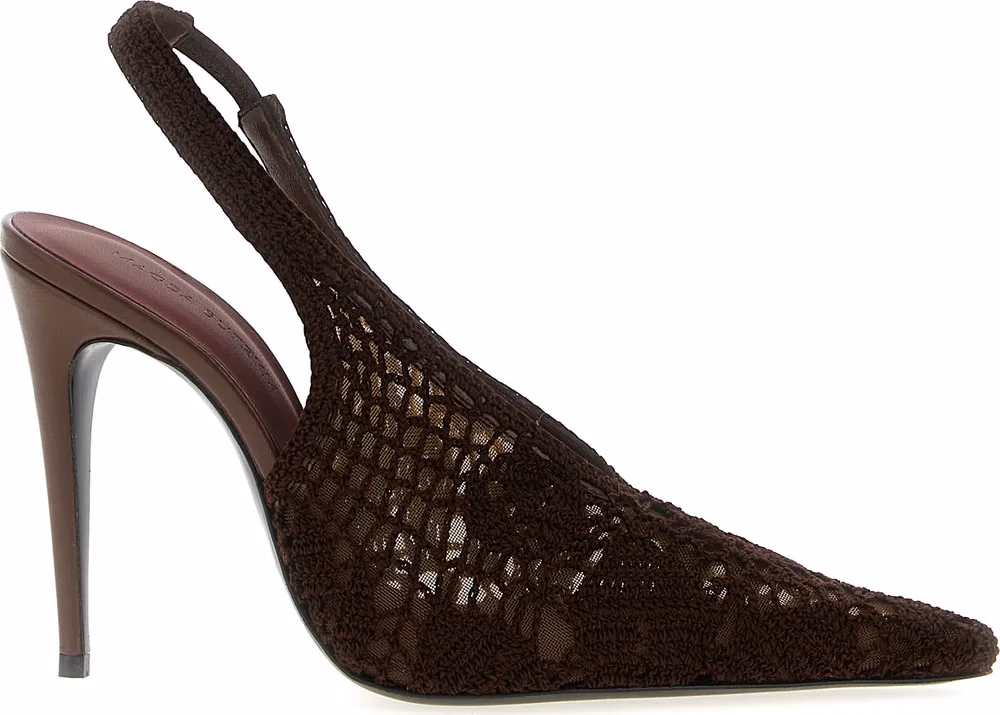 Magda Butrym Brown Cotton High Heel Pumps