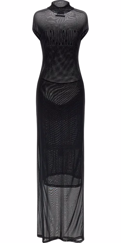 Jean Paul Gaultier Black Polyamide Long Dress